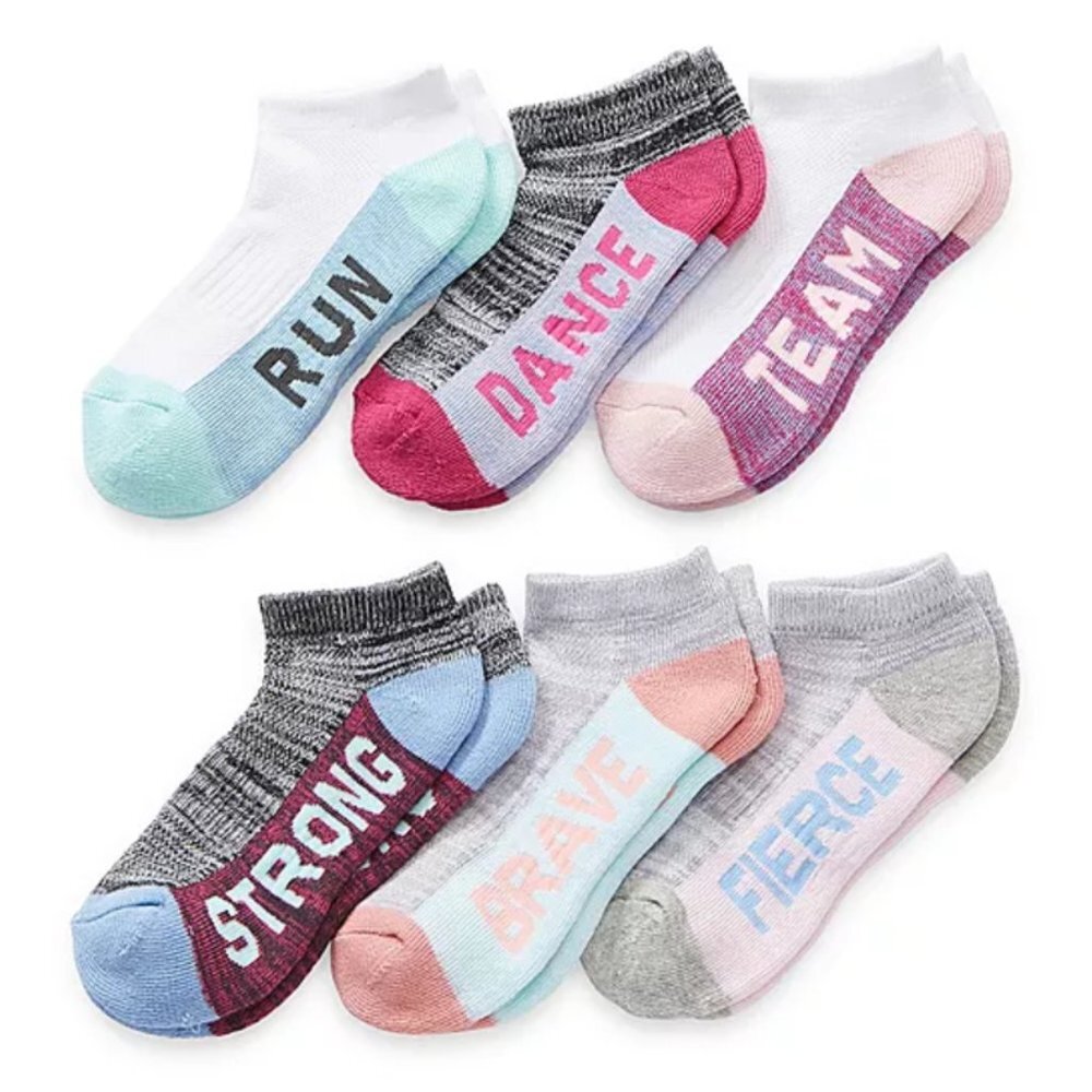 6 Pair Socks for Girls Low Cut Socks Small Set Bundle Kids